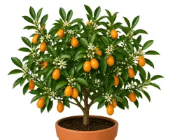 Kumquat Citrus japonica Pflanze