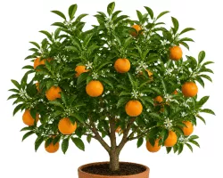 Orangenbaum Citrus sinensis Pflanze