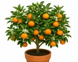 Satsuma Citrus unshiu Pflanze