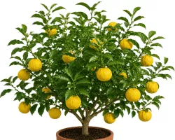 Yuzu Citrus junos Pflanze