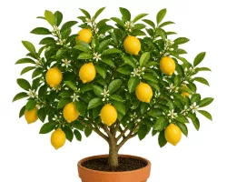 Zitronenbaum Citrus limon Pflanze