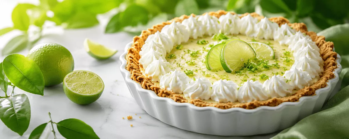 Amerikanischer Limettenkuchen mit frischen Limetten
