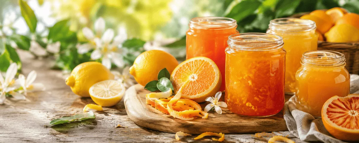 Essbare Zitrusschalen in Marmeladen