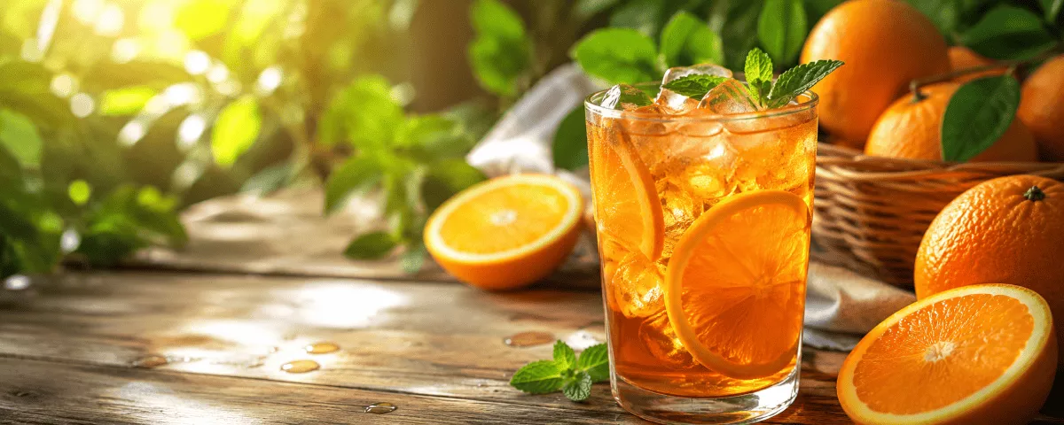 Orangen-Eistee selber machen mit frischen Orangen