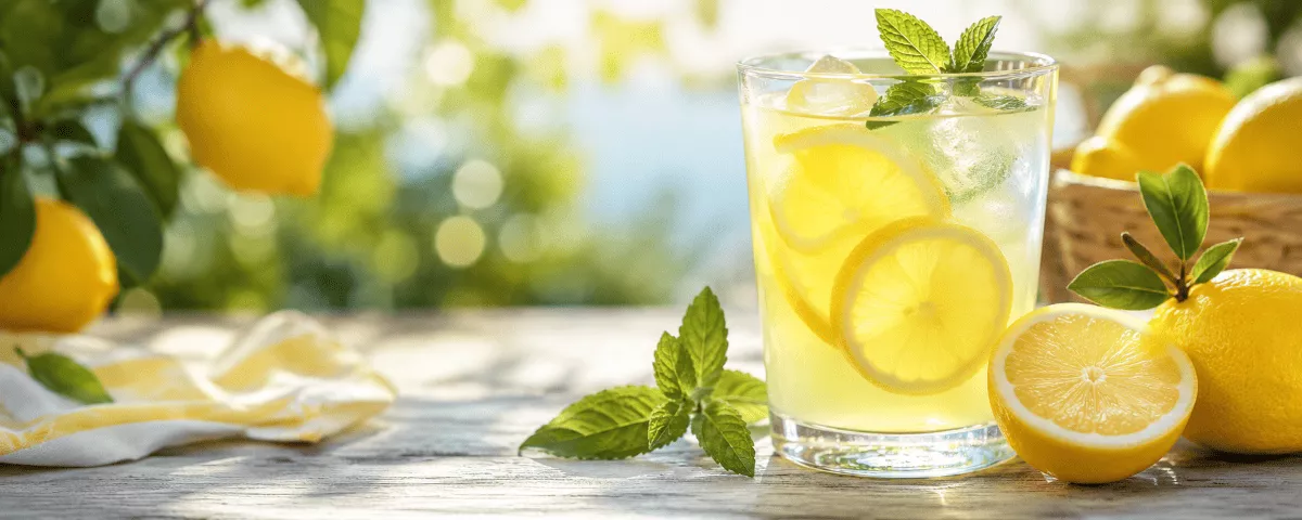 Zitronenlimonade mit frischen Zitronen selber machen